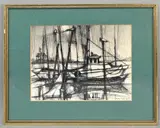 Boats.......and Birds by Barclay Sheaks, print, offered Oct 2026