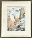 Below the glacier by Patrick Robertson, watercolour, offered Aug 2026