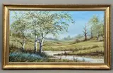 Cannock Chase landscape by Alan Preece, oil, sold Aug 2026