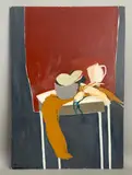 Still life in earth tones by Rita Smith, oil on board, sold Aug 2026