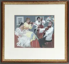 String Quartet by Frank Joseph Archer, watercolor, sold Aug 2026