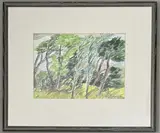 Gales will blow by Rachel M Smith, watercolour and ink, sold Aug 2026
