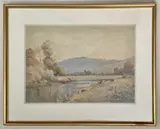 'Pont Bren Pool on the Conway by William Dean Barker, 1872, watercolour, offered Aug 2026
