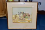 A study of heavy horses by Dorothy Adamson, watercolour on paper, sold Apr 2022