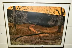 The long man of wilmington, sussex by Robert Tavener, print, sold Apr 2022