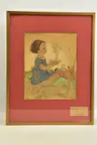 A young girl surrounded by pixies by Mabel Lucie Attwell, watercolour and ink on paper, sold Mar 2022