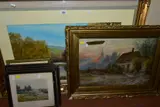 comprising a early 20th century pastel drawing of a rural cottage scene, by Paintings And Prints Etc, pastel, sold Mar 2022