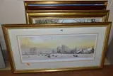 comprising of a river landscape signed M Gilson, approximate size 44 x by Landscape Oils And Print, PRINT, sold Mar 2022