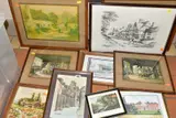 to include four signed prints depicting Ashby-De-La-Zouch by C R by Twelve Framed Vintage Prints Etc, print, sold Mar 2022