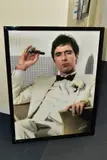 Scarface by Nick Holdsworth, mixed media on paper, sold Mar 2022