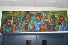 Family portrait by Fred Kakinda Kizito, oil on canvas, sold Mar 2022