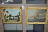 A three mast square rigged ship in full sail by O Melzer, oil on canvas, sold Mar 2022