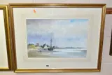 East coast estuary by Ivan Taylor, watercolour on paper, sold Feb 2022