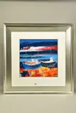 Beached boats by John Lowrie Morrison 'Jolomo', print, sold Feb 2022