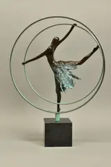 Elevation by Jennine Parker, bronze and steel, sold Feb 2022