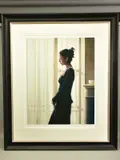 'Beautiful Dreamer', a female figure dressed in black, limited by Jack Vettriano, print, sold Feb 2022