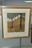 a Cotswold village scene, possibly Chipping Camden, signed by John Limbrey, watercolour on paper, sold Feb 2022