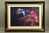 Bus stop, hyde park corner by Rolf Harris, print, sold Feb 2022