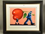 Helping dad by Mackenzie Thorpe, print, sold Feb 2022
