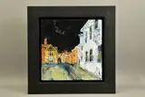 BACK STREETS, SALISBURY', a deserted street scene, signed by Katharine Dove, oil on canvas, sold Jan 2022