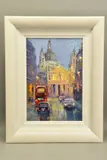 'St PAULS CATHEDRAL AT NIGHT', a London cityscape, signed by Lana Okiro, oil, sold Jan 2022