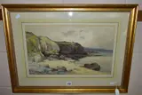 'SANDY BAY', a coastal landscape with figures, signed bottom right, by Creswick Boydell, watercolour on paper, sold Jan 2022