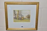 An English school landscape by Ernest Albert Chadwick, watercolour on paper, sold Jan 2022