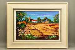 Autumn shadows, bolton by Lynn Rodgie, oil on canvas, sold Jan 2022