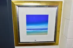 A COASTAL SEASCAPE, signed bottom right, oil on board, mounted by Jonathan Shaw, oil on board, sold Jan 2022