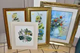 Still life wild flower study by Marjorie Wilson, oil on board, sold Jan 2022