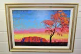 Uluru surprise sunset shower by Rolf Harris, print, sold Jan 2022