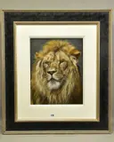 Crowned head by Valerie Simms, pastel on paper, sold Jan 2022