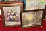 to include C Korman landscape, oil on board, signed lower right, size 45.5cm x by Paintings And Prints, oil on board, sold Jan 2022