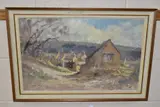 An impressionist view of a rural english village by John Neale, oil on board, sold Dec 2021