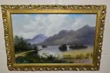 A scottish highland landscape by Samuel John Barnes, 1900, oil on card, sold Dec 2021