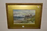 A coastal landscape by Charles James Adams, watercolour on paper, offered Dec 2021