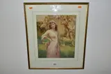 Spring, study for picture by Walter Herbert Allcott, 1913, watercolour on paper, sold Dec 2021