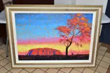 Uluru surprise sunset shower by Rolf Harris, print, offered Dec 2021