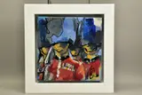 Guard koppel / guard couple by Marieke Bekke, 2018, oil on canvas, sold Dec 2021