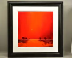 Red sky at night by Barry Hilton, oil on canvas, sold Dec 2021