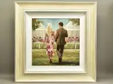 Walking at ascot by Mark Spain, oil on canvas, offered Dec 2021