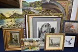 Comprising a decorative wood and glass wall hanging decorated with by Paintings And Prints Etc, print, sold Dec 2021