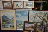 COMPRISING TWO JOAN EVANS AFRICAN LANDSCAPE WATERCOLOURS, one with a label for by Paintings And Prints, watercolour, offered Dec 2021