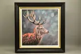 'LORD AND MASTER', a signed limited edition print of a stag, by Debbie Boon, print, offered Dec 2021