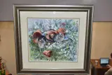 Burmese and flowerpots by Lesley Fotherby, watercolour on paper, sold Dec 2021