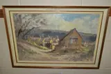 An impressionist view of a rural english village by John Neale, oil on board, offered Nov 2021