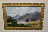A scottish highland landscape by Samuel John Barnes, 1900, oil on card, offered Nov 2021