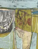 Old Port by Peter Joyce, Acrylic and collage on board, sold Dec 2021