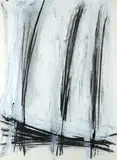 Abstract in black by Pauline Amos, Mixed media, sold Dec 2021