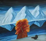 First Snow Signed Knox by Jack Knox, Oil on canvas, sold Dec 2021